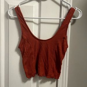 burnt orange crop top